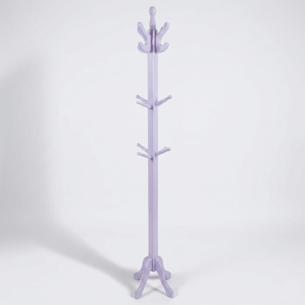 Percheros de madera color lila colgador de ropa Altura 1.75cm